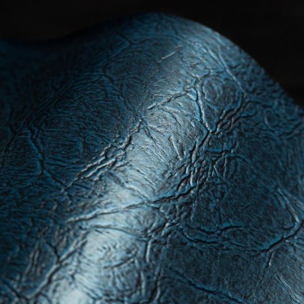 画像5: 合皮 生地 アンティーク　紺色（ネイビー） (5)