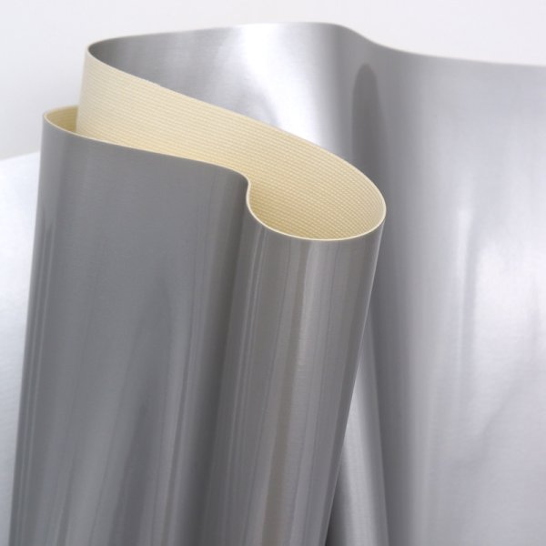 画像2: 合皮 生地 エナメル姫 銀色(シルバー) (2)