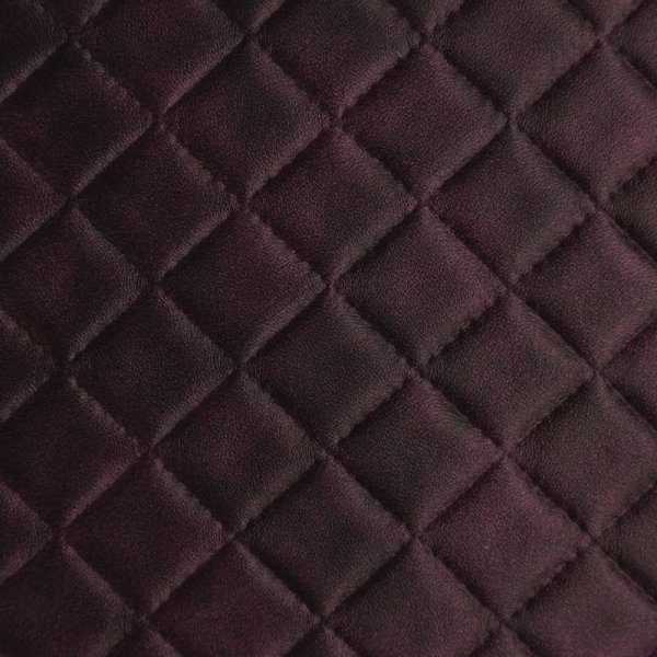 画像1: 合皮 生地 大ダイヤ柄　濃紫色（ダークパープル） (1)