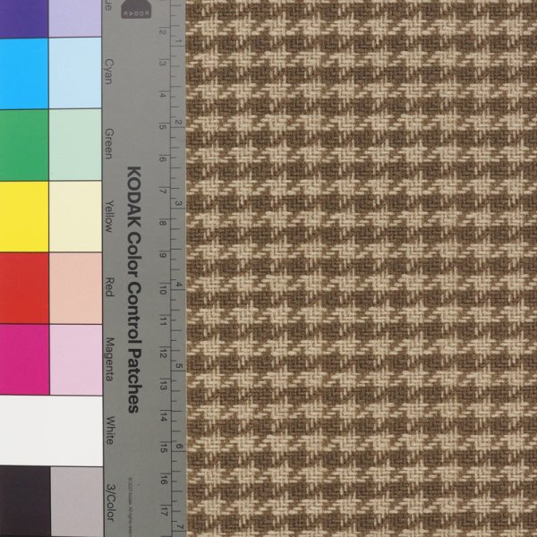 画像3: 合皮 千鳥格子 生地 枯葉色（ベージュ） (3)