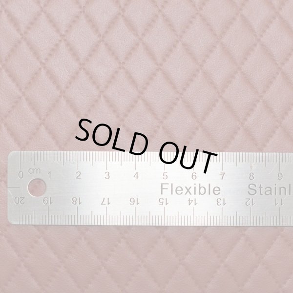 画像4: 合皮 生地 ダイヤ柄　赤色（レッド） (4)