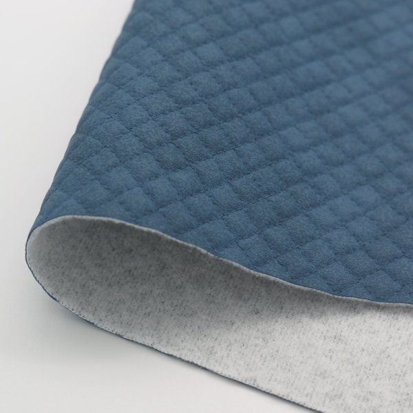 画像3: 合皮 生地 小ダイヤ柄　群青色（マットブルー） (3)