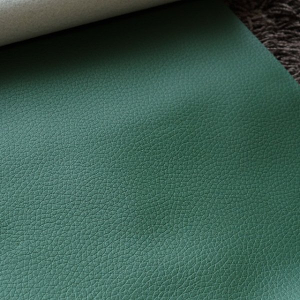 画像4: 合皮 生地 シボ大 深緑（ダークグリーン） (4)