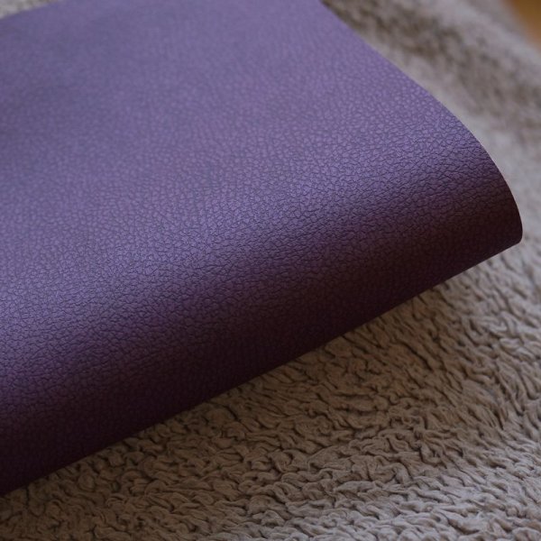画像4: 合皮 生地 難燃ソフトPUレザー 濃紫色（ダークパープル） (4)