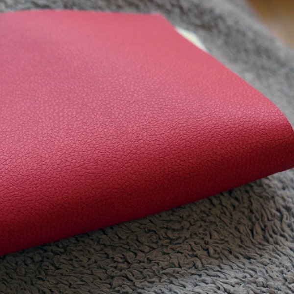 画像4: 合皮 生地 難燃ソフトPUレザー 赤色(レッド) (4)