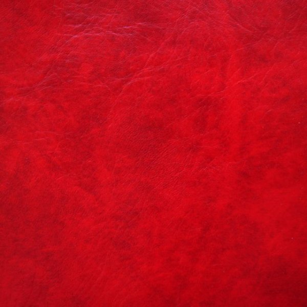 画像1: 合皮 生地 アンティーク　色ムラ・ツヤあり　赤色（レッド） (1)