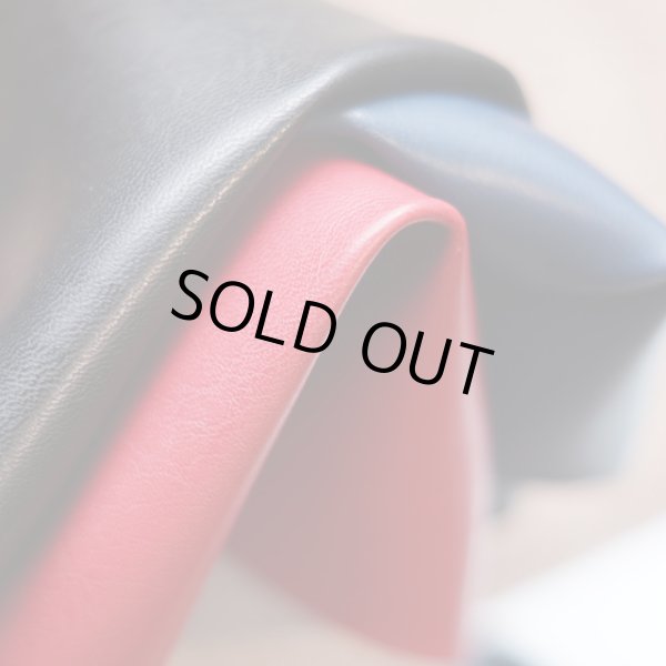 画像5: 合皮 生地 ヌメ革　黒色（ブラック） (5)