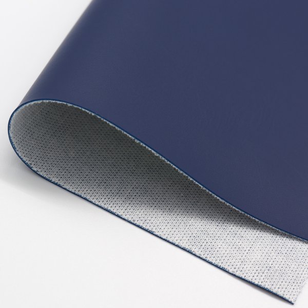 画像4: 合皮 生地 ヌメ革 紺色(ネイビー) (4)