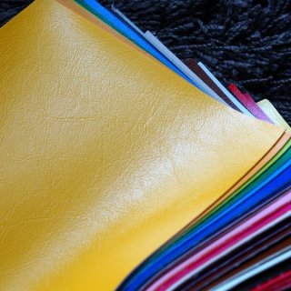 入荷now 買えない パンチングレザー 黄色（イエロー） 人工皮革・合成 - 合皮.jp - 布・生地