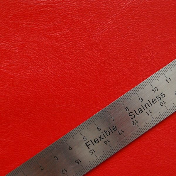 画像3: 合皮 生地 薄手：エコノミー　赤色（レッド） (3)
