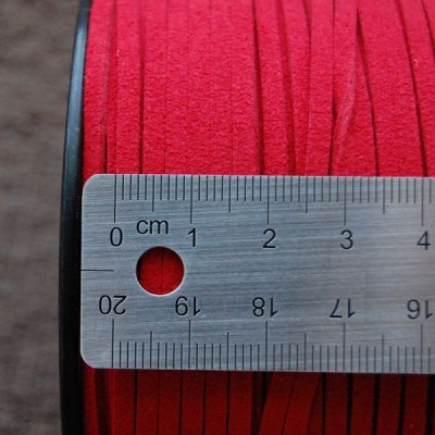 画像1: 合皮 紐 90m・赤色（レッド）
