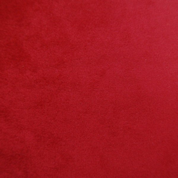 画像1: 合皮 スエード 生地　赤色（レッド） (1)